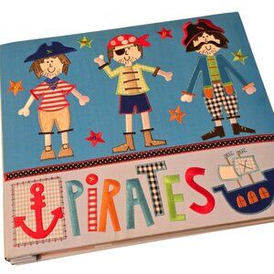 AMANDA BLU Embroidered INSTANT SCRAPBOOK Album PIRATES 14.5x13"